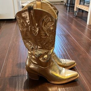 Gold Cowboy boots